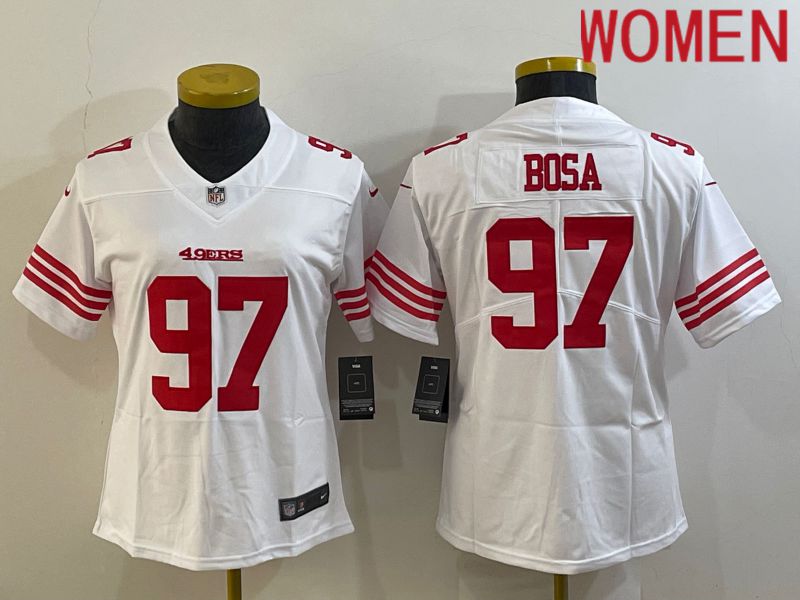 Women San Francisco 49ers #97 Bosa White New 2022 Nike Limited Vapor Untouchable NFL Jersey